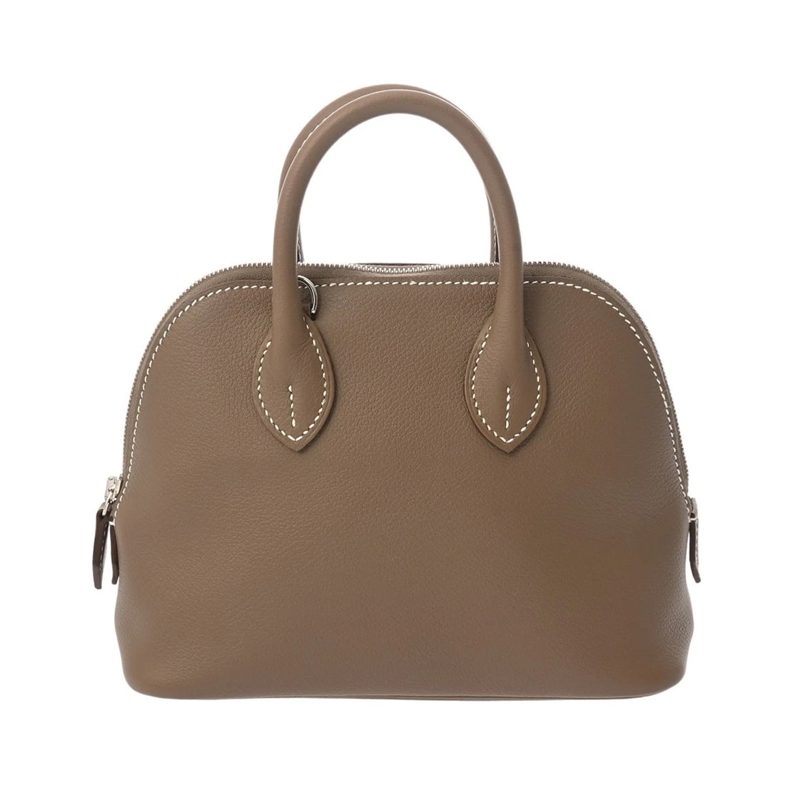 HERMES BOLIDE MINI VERSO EVERCOLOR ETOUPE/ROUGE COU HANDBAG: HERMES Bolide Mini Verso Evercolor Etoupe/Rouge Cou Handbag Brand: HERMES Type/Style: Handbag Material: Evercolor Color: Etoupe/Rouge Cou ? SilverMetal Size: H:about 5.3inch W:about 6.9inch D:about 3.