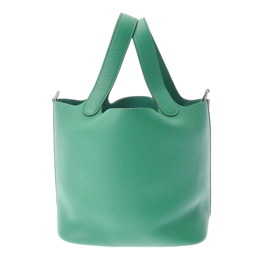 HERMES PICOTIN LOCK MM TAURILLON CLECE VERT VERTIGO HANDBAG: HERMES Picotin Lock MM Taurillon Clece Vert Vertigo Handbag Brand: HERMES Type/Style: Handbag Material: Taurillon Clece Color: Vert Vertigo ? SilverMetal Size: H:about 8.3inch W:about 8.7inch D:about 