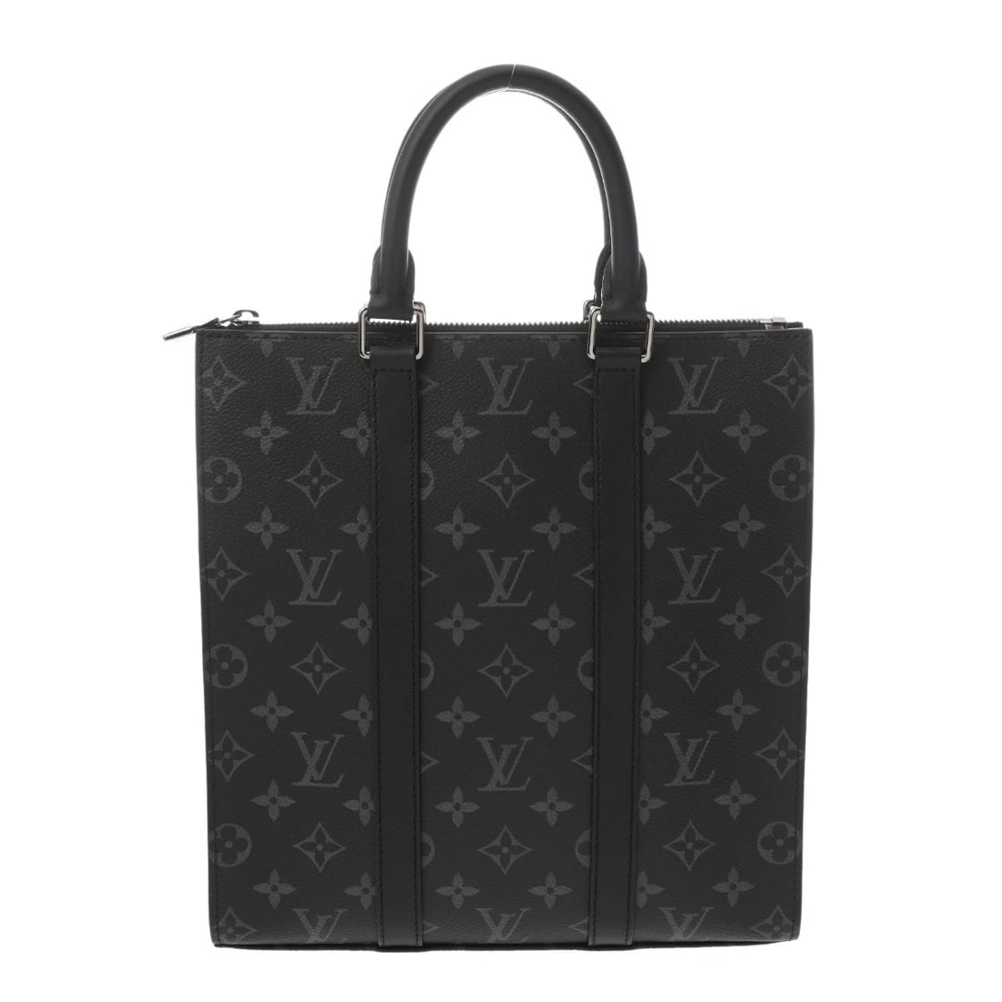 LOUIS VUITTON SAC PLAT CROSS MONOGRAM ECLIPSE MONOGRAM: LOUIS VUITTON Sac Plat Cross Monogram Eclipse Monogram Brand: LOUIS VUITTON Type/Style: Tote Bag Material: Monogram canvas Color: black Size: H:about 11.0inch W:about 10.2inch D:about 2.4inch Acce