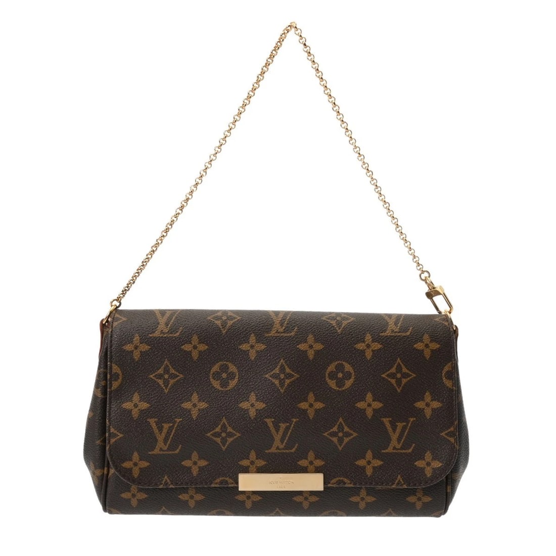 LOUIS VUITTON FAVORITE MM 2WAY MONOGRAM CANVAS: LOUIS VUITTON Favorite MM 2WAY Monogram canvas Brand: LOUIS VUITTON Type/Style: Shoulder Bag Material: Monogram canvas Color: Brown Size: H:about 6.3inch W:about 9.4inch D:about 1.6inch Accessorie