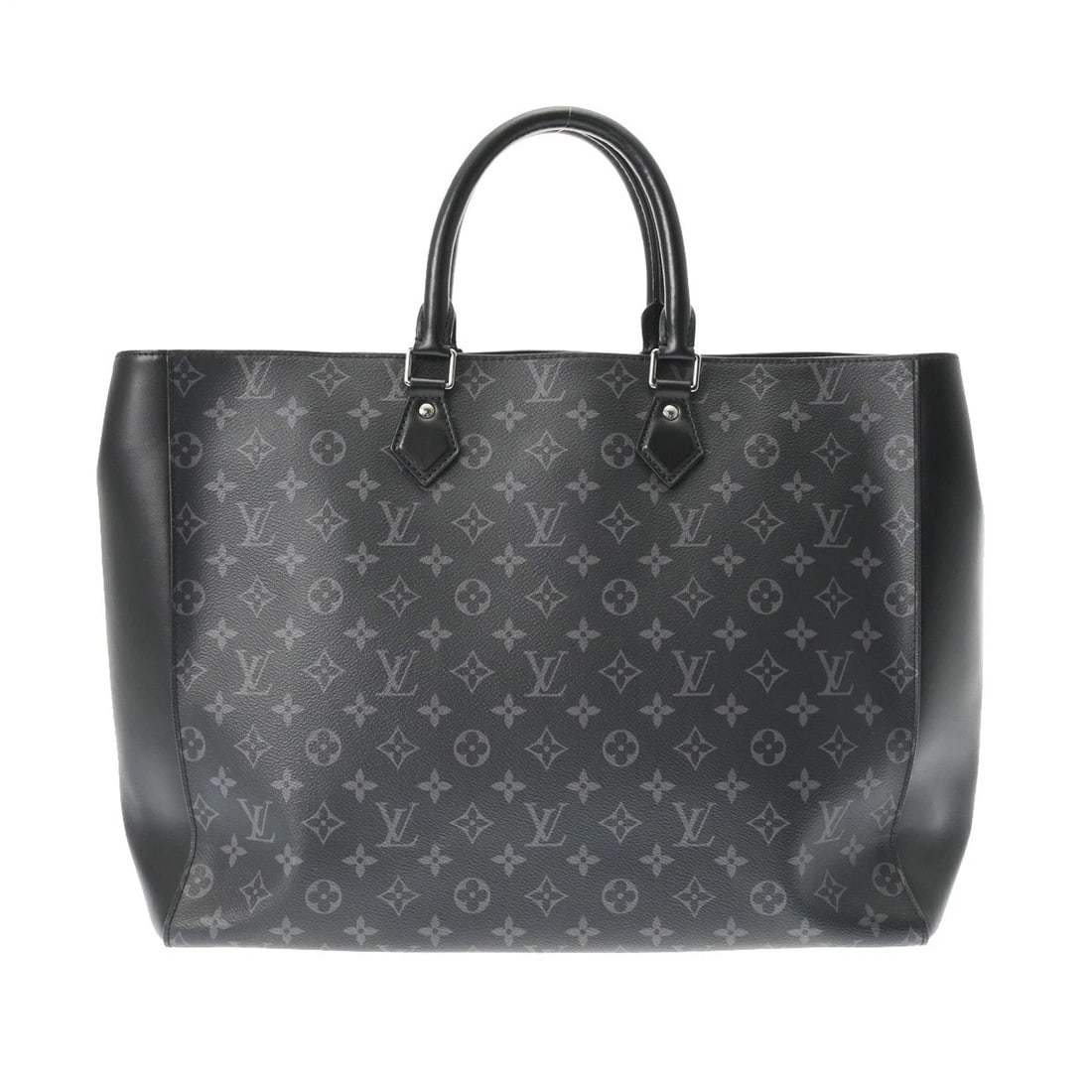 LOUIS VUITTON GRAND SAC MONOGRAM ECLIPSE MONOGRAM CANVAS: LOUIS VUITTON grand sac Monogram Eclipse Monogram canvas Brand: LOUIS VUITTON Type/Style: Tote Bag Material: Monogram canvas Color: black Size: H:about 13.4inch W:about 16.3inch (Bottom) D:about 3.9in