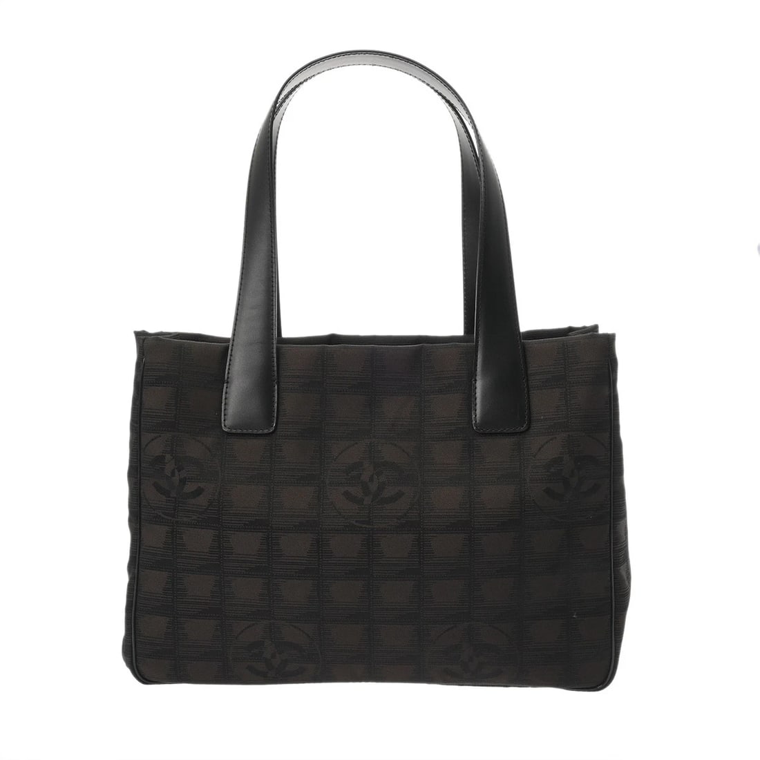 CHANEL TOTE PM NYLON DARK BROWN TOTE BAG: CHANEL Tote PM Nylon Dark brown Tote Bag Brand: CHANEL Type/Style: Tote Bag Material: Nylon Color: Dark brown ? SilverMetal Size: H:about 8.5inch W:about 11.4inch D:about 4.7inch Accessories: None