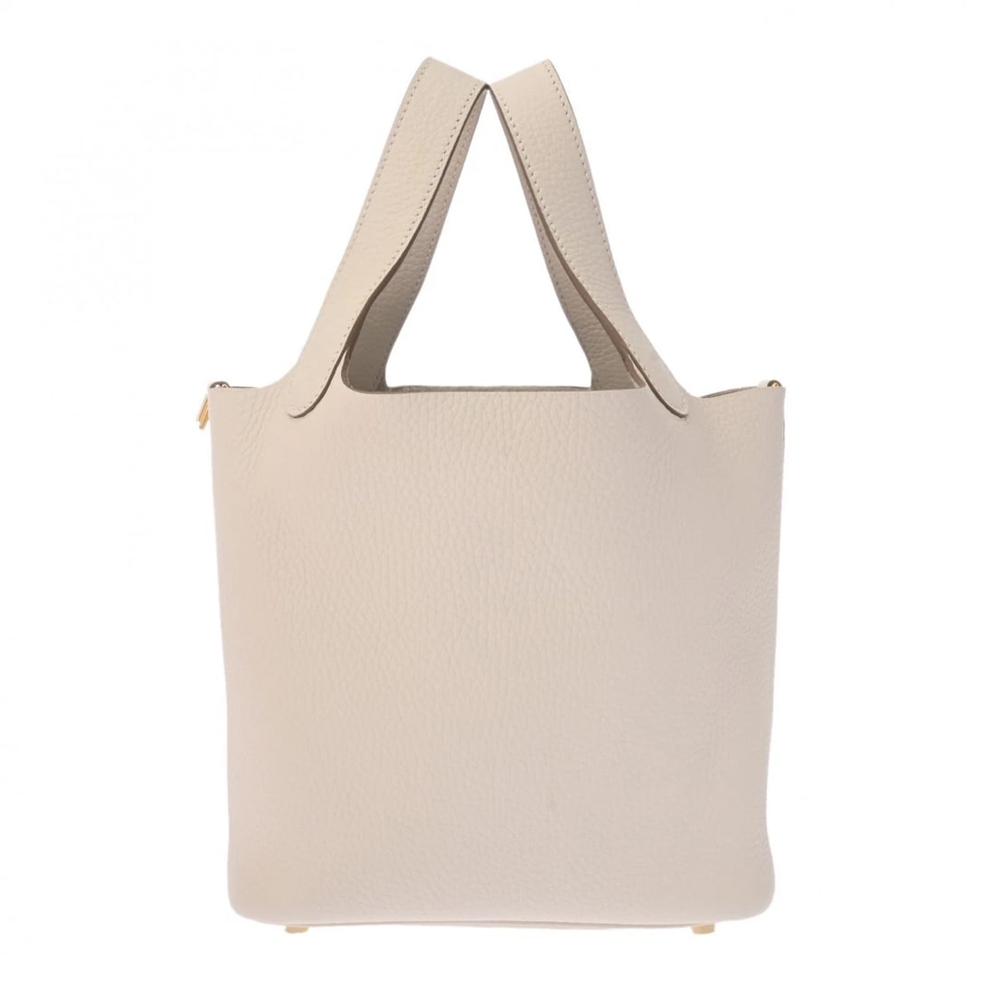 HERMES PICOTIN LOCK PM TAURILLON CLECE GRIS PALE HANDBAG: HERMES Picotin Lock PM Taurillon Clece Gris Pale Handbag Brand: HERMES Type/Style: Handbag Material: Taurillon Clece Color: Gris Pale ? Gold Metal Size: H:about 7.5inch W:about 7.1inch D:about 5.3inch
