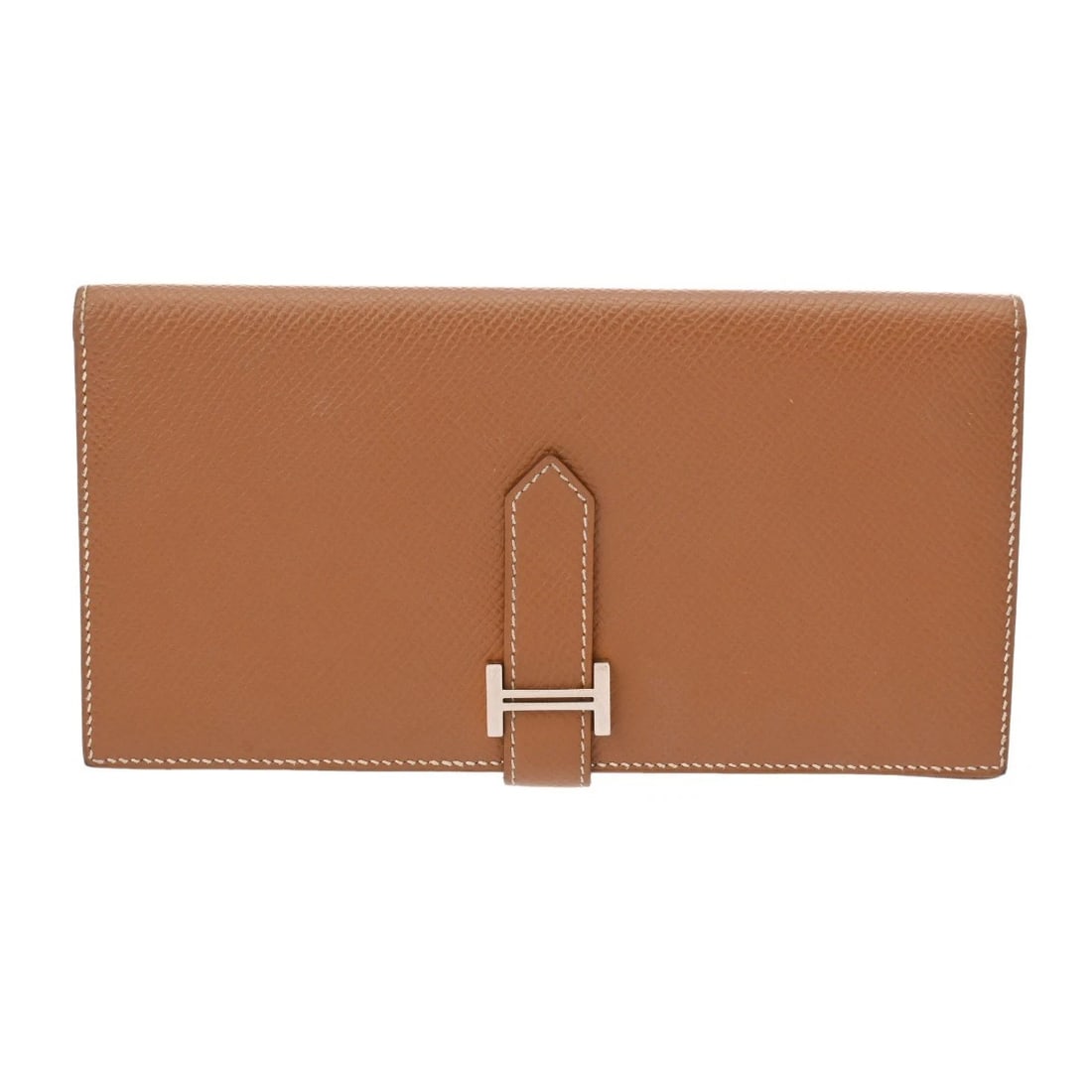 HERMES BANE SOUFFLE VEAU EPSOM GOLD PURSE: HERMES Bane Souffle Veau Epsom gold Purse Brand: HERMES Type/Style: Purse Material: Veau Epsom Color: gold ? SilverMetal Size: H:about 3.5inch W:about 6.9inch Accessories: None Accessories Notice: