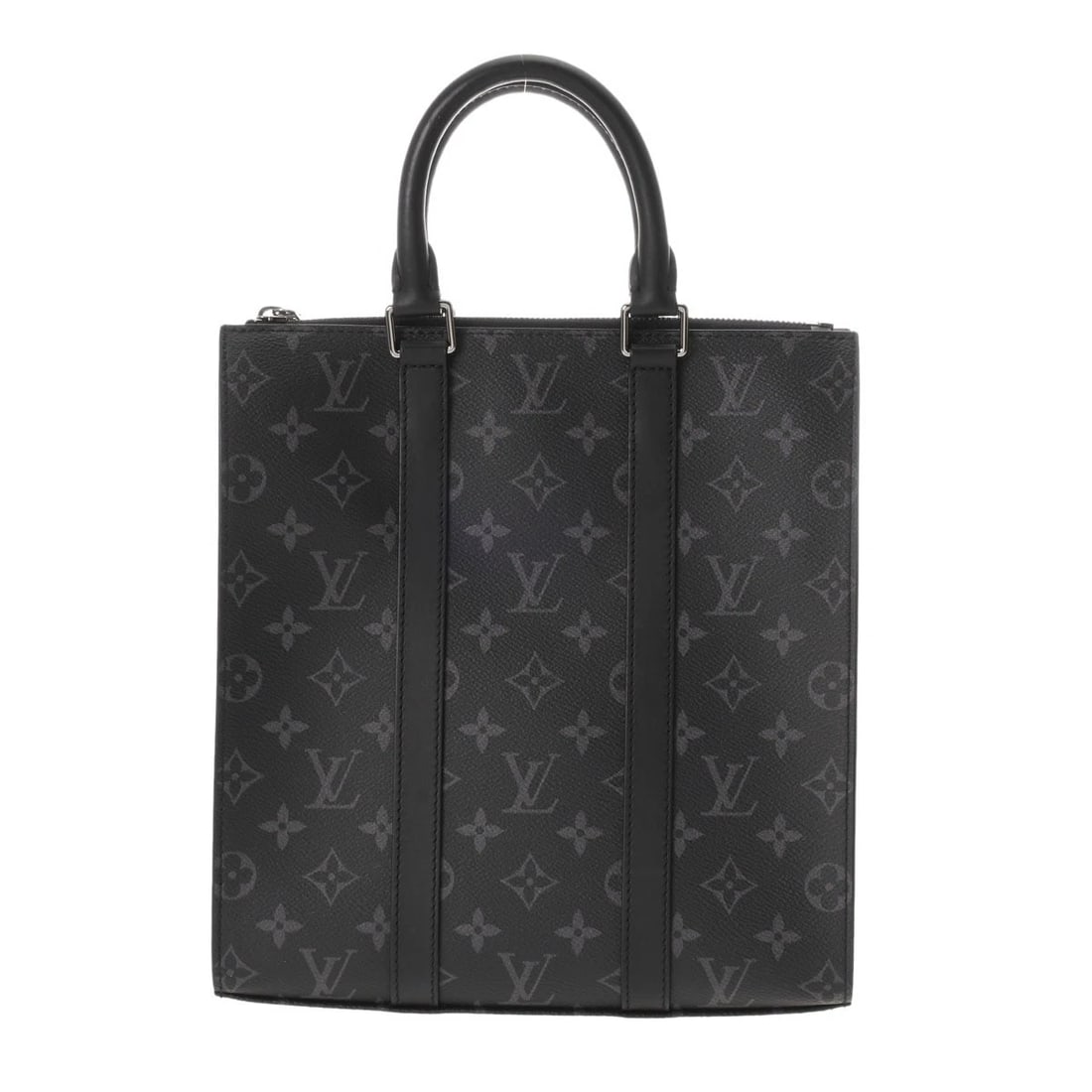LOUIS VUITTON SAC PLAT CROSS MONOGRAM ECLIPSE: LOUIS VUITTON Sac Plat Cross Monogram Eclipse Brand: LOUIS VUITTON Type/Style: Tote Bag Material: Monogram canvas Color: black Size: H:about 11.0inch W:about 10.2inch D:about 2.4inch Accessories: