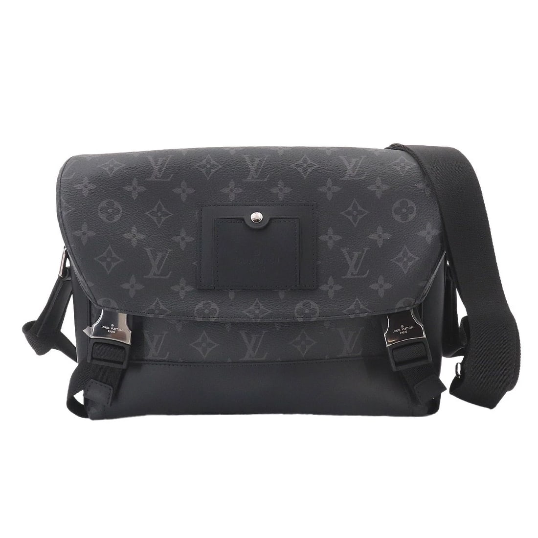 LOUIS VUITTON MONOGRAM ECLIPSE SHOULDER BAG: LOUIS VUITTON Monogram Eclipse Shoulder Bag Brand: LOUIS VUITTON Type/Style: Shoulder Bag Material: Monogram Eclipse Canvas Color: Monogram Eclipse Size: W 10.63 inch, H 8.46 inch, D 3.74 inch