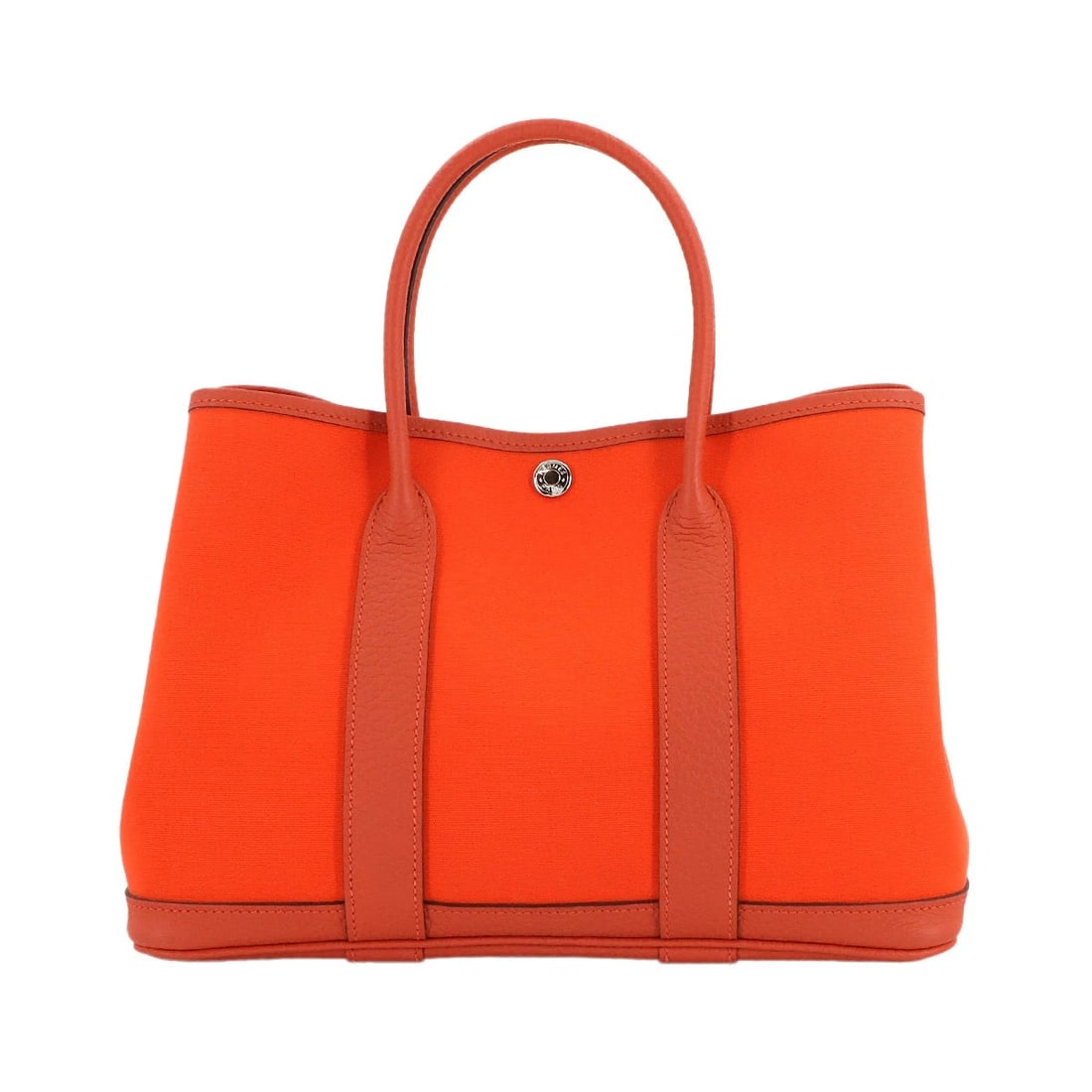 HERMES GARDEN PARTY TPM TOTE BAG TOILE OFFICIER: HERMES Garden Party TPM Tote Bag Toile Officier Brand: HERMES Type/Style: Tote Bag Material: Toile Officier , Country Color: Capucine , Orange Size: W 11.81 inch, H 8.07 inch, D 5.31 inch Accessor