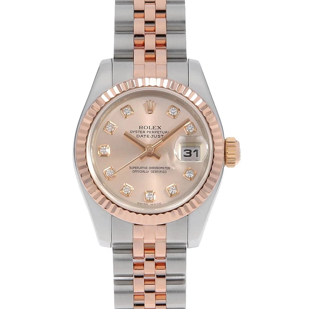 ROLEX DIAMOND PINK WATCH: ROLEX Diamond pink Watch Brand: ROLEX Type/Style: Wrist watch Material: Band Material Stainless Steel/Everose Gold, Case Material Stainless Steel/Everrose gold Color: Dial Color Pink Size: Case Size C
