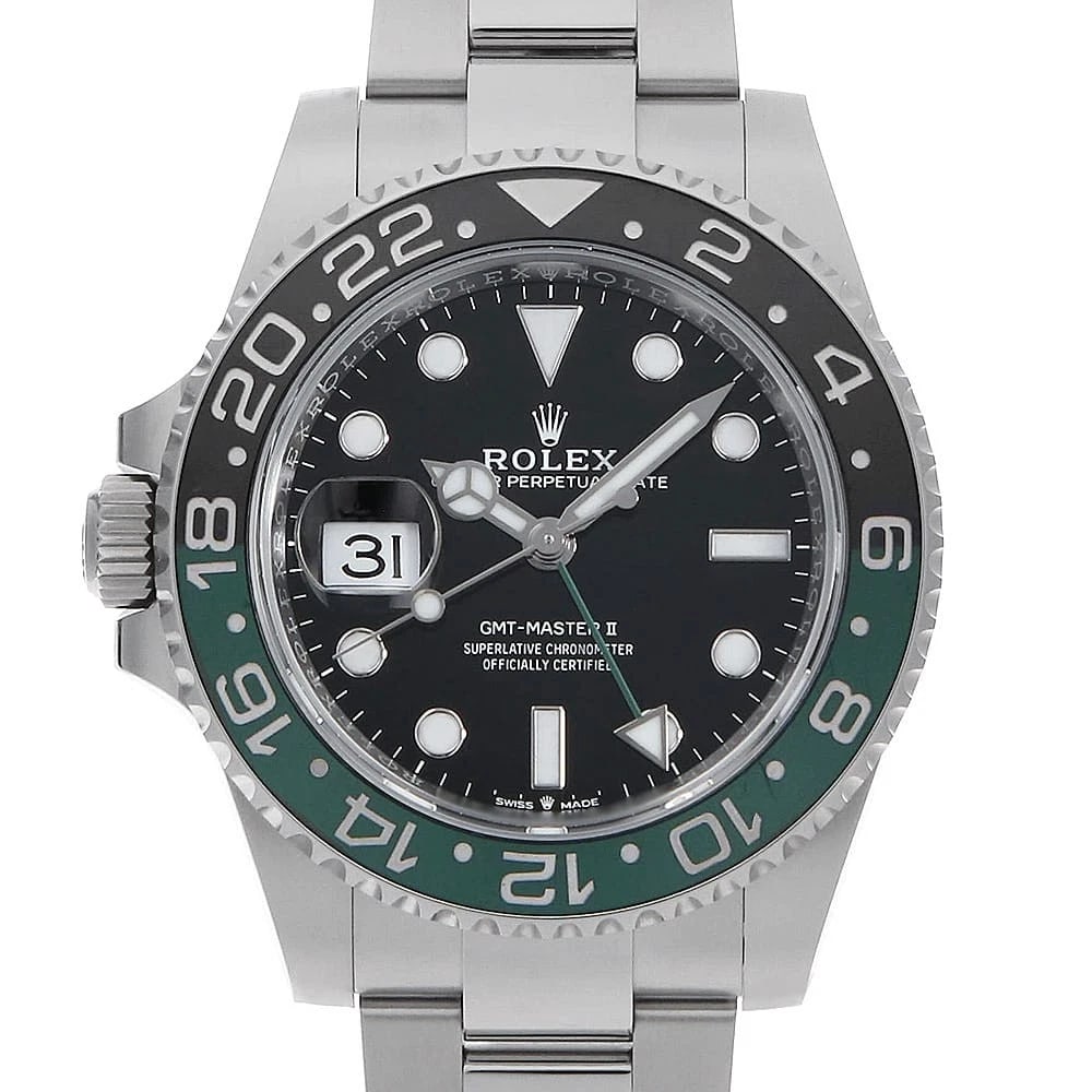 ROLEX GMT MASTER BLACK OYSTER WATCH: ROLEX GMT Master black oyster Watch Brand: ROLEX Type/Style: Wrist watch Material: Band Material Stainless Steel, Case Material Stainless Steel Color: Dial Color Black Size: Case Size Case:W40mm Circu
