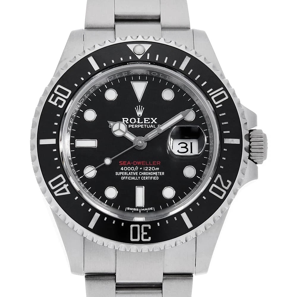 ROLEX SEA-DWELLER NO CROWN BLACK WATCH: ROLEX SEA-DWELLER No Crown black Watch Brand: ROLEX Type/Style: Wrist watch Material: Band Material Stainless Steel, Case Material Stainless Steel Color: Dial Color Black Size: Case Size Case:W43mm Ci