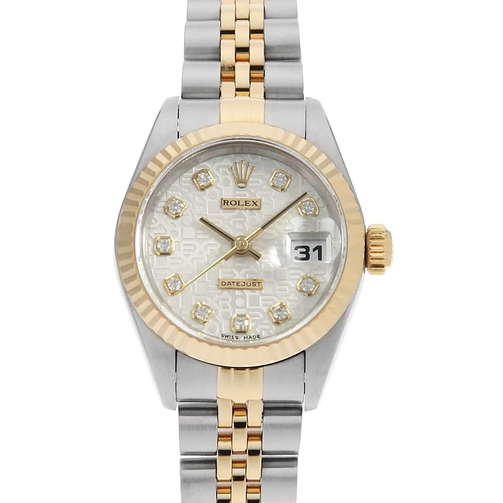 ROLEX DIAMOND SILVER CARVING COMPUTER WATCH: ROLEX Diamond Silver Carving computer Watch Brand: ROLEX Type/Style: Wrist watch Material: Band Material Stainless Steel/Yellow Gold, Case Material Stainless Steel/Yellow Gold Color: Dial Color
