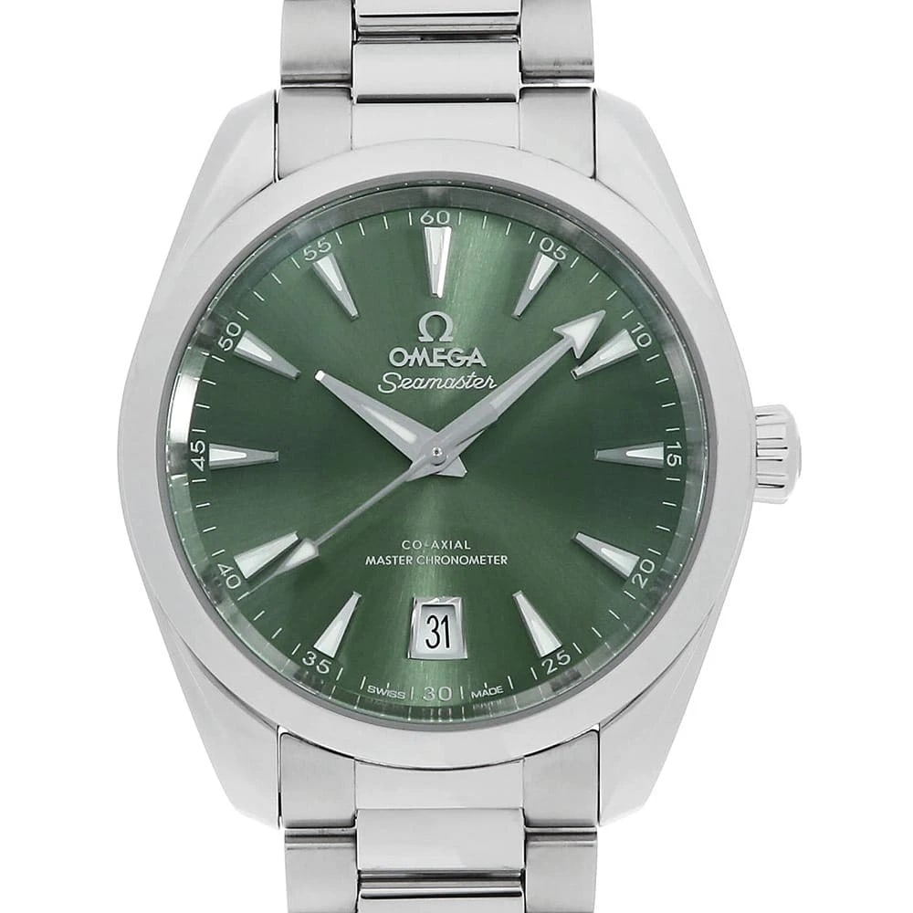 OMEGA SEAMASTER AQUA TERRA SHADE WATCH: OMEGA Seamaster Aqua Terra Shade Watch Brand: OMEGA Type/Style: Wrist watch Material: Band Material Stainless Steel, Case Material Stainless Steel Color: Dial Color Green Size: Case Size Case:W38mm Ci