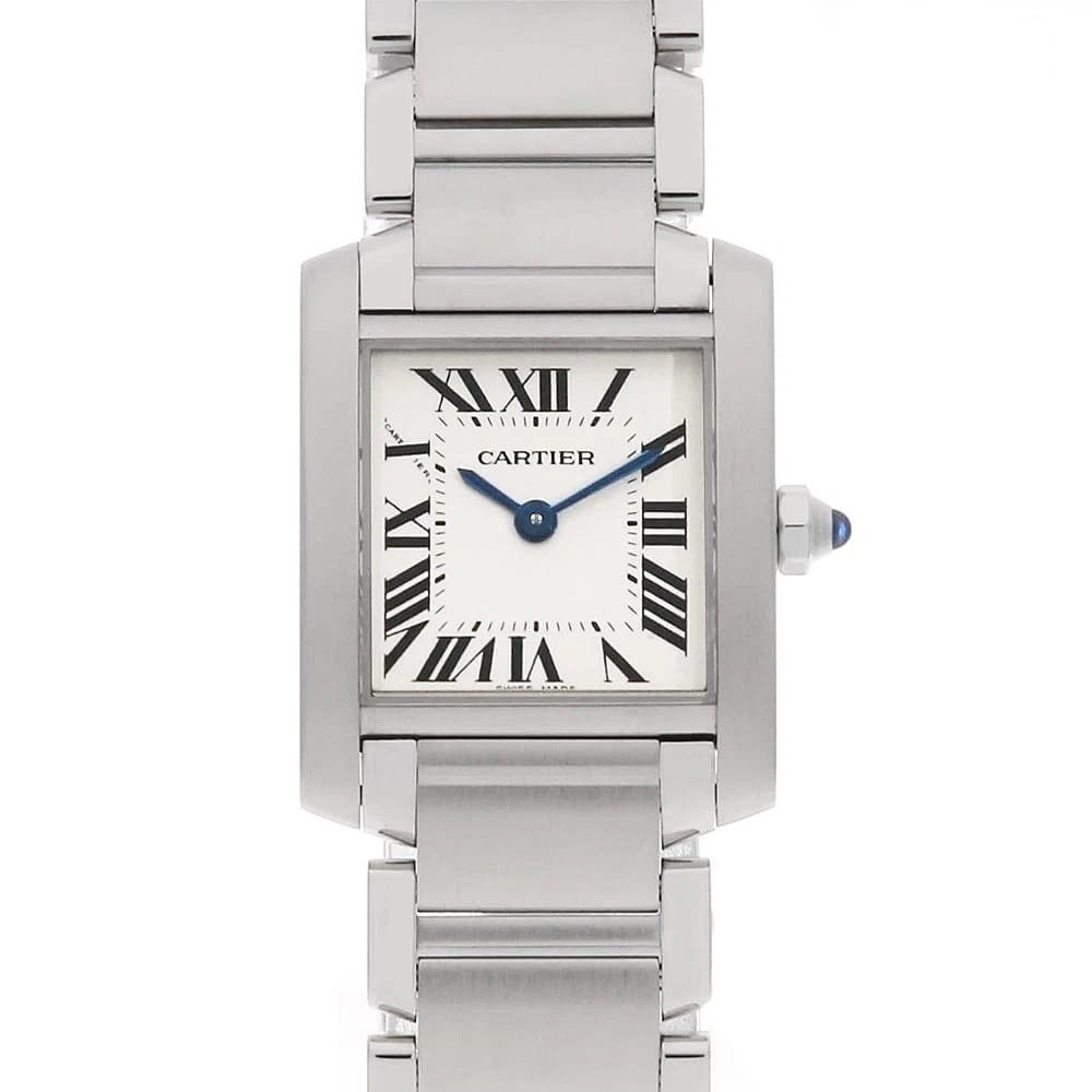 CARTIER TANK FRANCAISE SM WATCH: Cartier Tank francaise SM Watch Brand: Cartier Type/Style: Wrist watch Material: Band Material Stainless Steel, Case Material Stainless Steel Color: Dial Color Ivory Size: Case Size Case:W25mm x H20mm