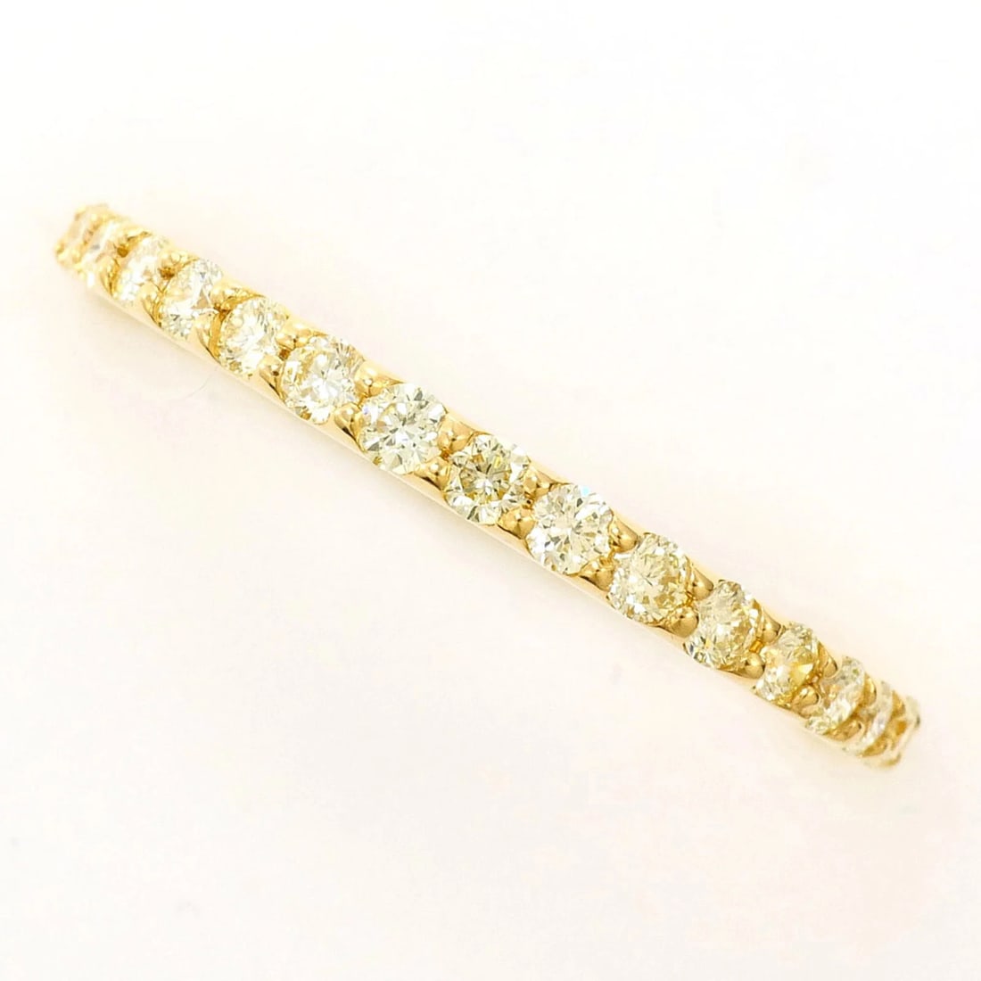 18K YELLOW GOLD RING WITH DIAMOND: 18K Yellow Gold Ring with Diamond Brand: Unbranded Type/Style: Band ring Material: Yellow gold (18K), Main Stone natural Color: YG Size: US6.5 Accessories: None Accessories Notice: When pu
