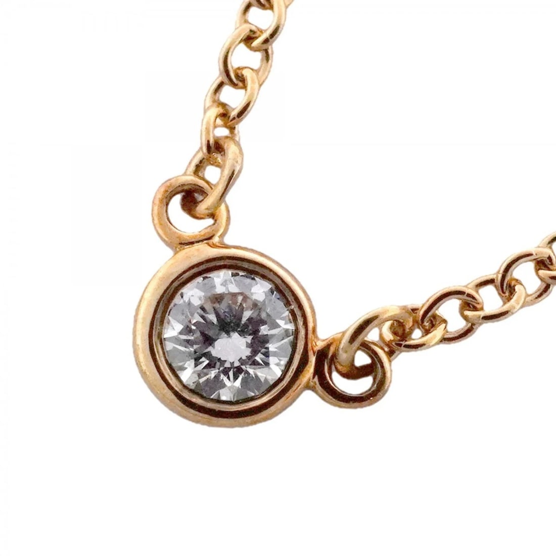 TIFFANY & CO. BY THE YARD NECKLACE, 18K PINK GOLD, DIAMOND: Tiffany & Co. By the Yard Necklace, 18K Pink Gold, Diamond Brand: Tiffany Type/Style: Necklace Material: Pink gold (18K), Main Stone natural Color: PG Size: Neck Circumference 40.5 cm / 15.94'' Pendan