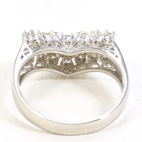 RING PT900/PLATINUM: Ring PT900/Platinum Brand: No Brand Type/Style: Ring Material: PT900/Platinum, Main Stone Diamond yellow Color: Silver Size: US 7 1/4 Accessories: None Accessories Notice: When purchasing