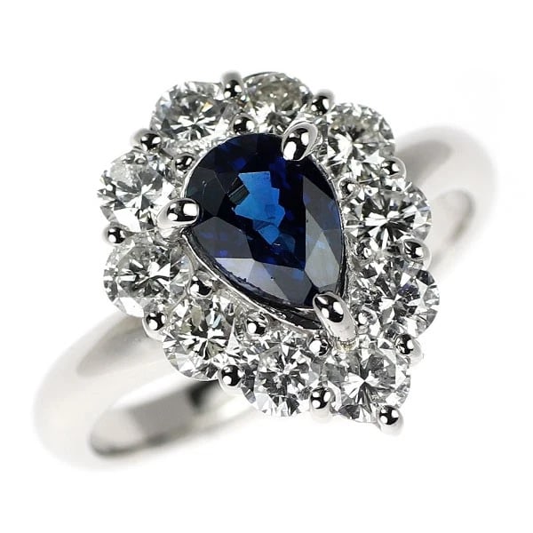 PT900 SAPPHIRE DIAMOND RING: Pt900 Sapphire Diamond Ring Brand: None Type/Style: ring Material: Pt900, Main Stone sapphires Color: PT Size: 5.6US Accessories: None Accessories Notice: When purchasing pre-owned goods,