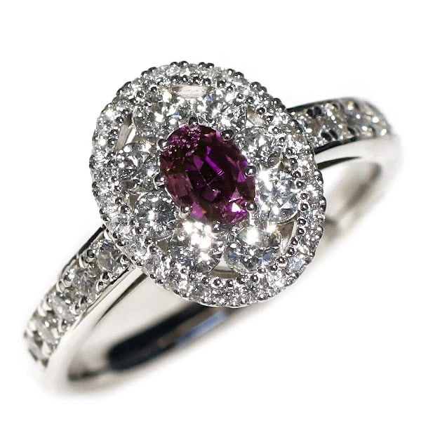 RARE PT900 ALEXANDRITE DIAMOND RING: Rare Pt900 Alexandrite Diamond Ring Brand: None Type/Style: ring Material: Pt900, Main Stone Alexandrite Color: PT Size: 5.5 - 5.75US Accessories: None Accessories Notice: When purchasing pre-owned