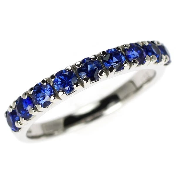PT900 SAPPHIRE RING: Pt900 sapphire ring Brand: None Type/Style: ring Material: Pt900, Main Stone sapphire Color: PT Size: 7.75 - 8US Accessories: None Accessories Notice: When purchasing pre-owned goods, please refer to