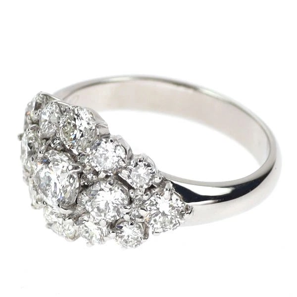 K18WG OCTAGONAL DIAMOND RING - 2