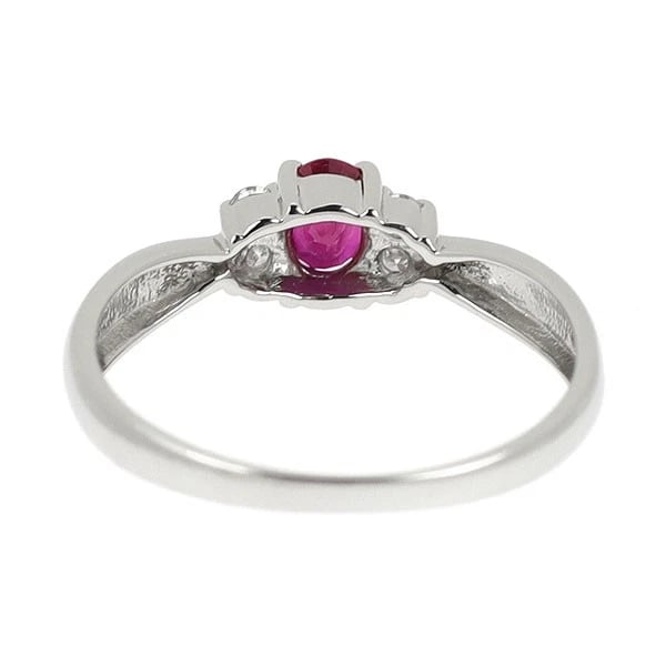 PT900 RUBY DIAMOND RING - 2