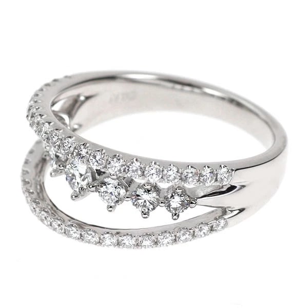 K18WG DIAMOND RING - 2