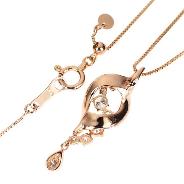 K18PG DIAMOND PENDANT NECKLACE - 2