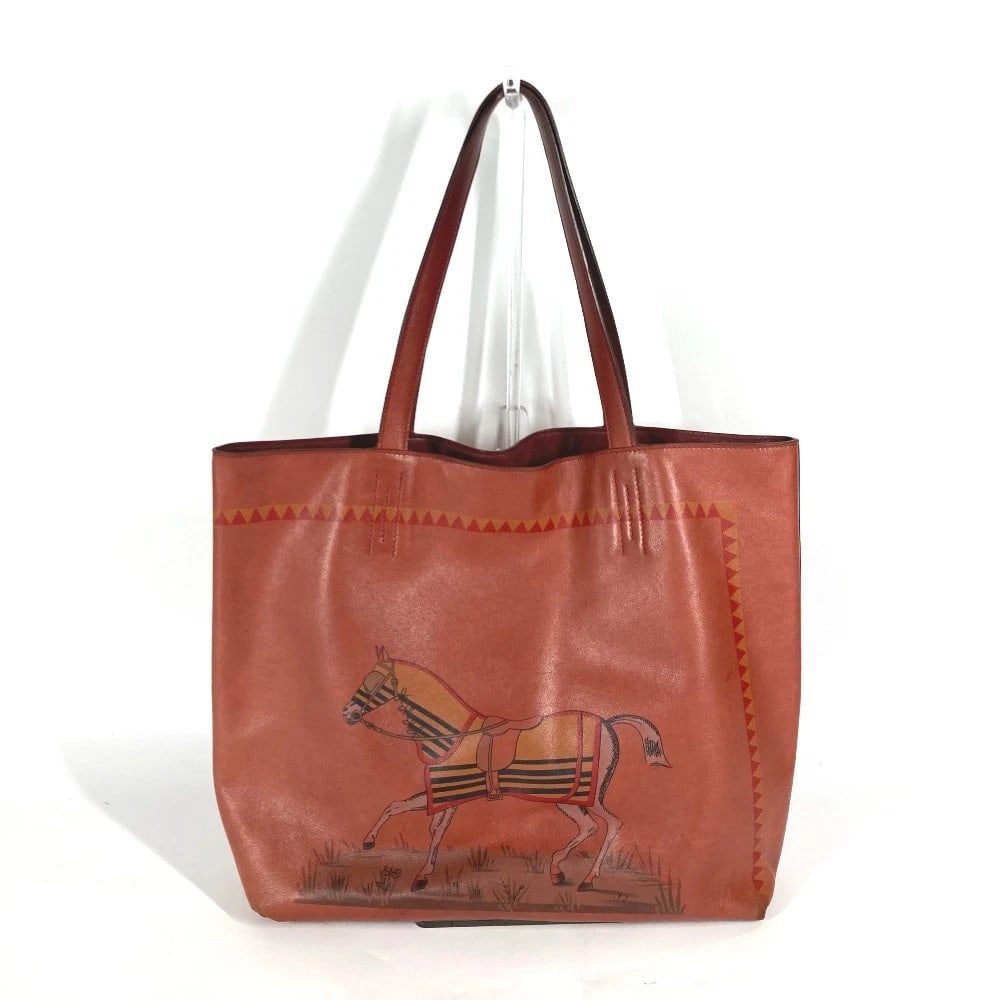 HERMES DOUBLE SENSE 45 CHEVAL HORSE SHOULDER BAG TOTE BAG: HERMES Double Sense 45 Cheval Horse Shoulder Bag Tote Bag Brand: HERMES Type/Style: Tote Bag Material: Leather Color: Brown Size: W16.9?H13.0?D4.3inch / W43cm?H33cm?D11cm Accessories: None
