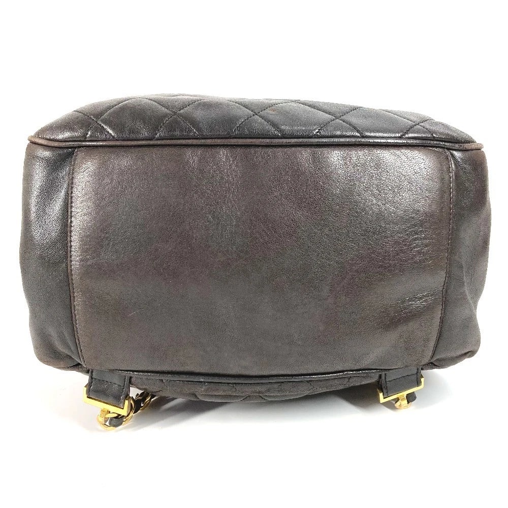 CHANEL DRAWSTRING CHAIN BACKPACK LAMBSKIN BLACK - 5