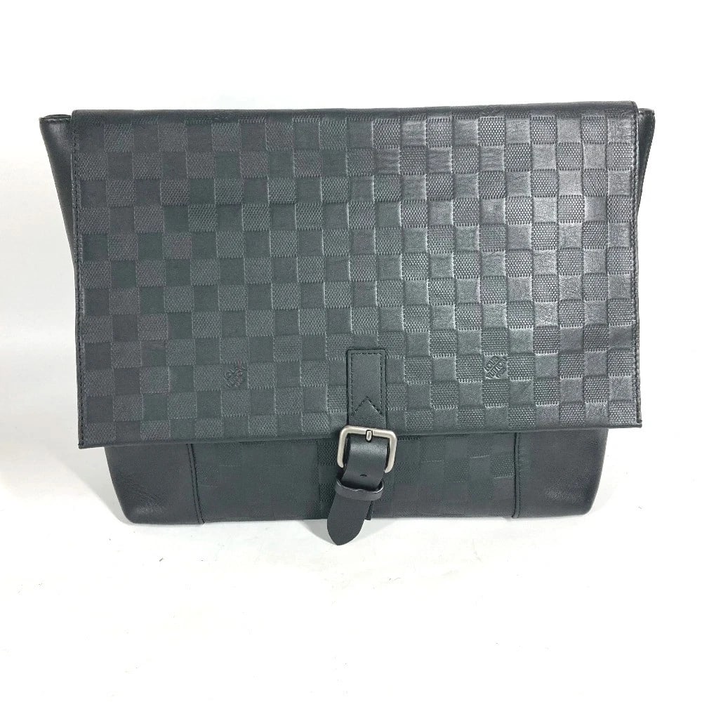 LOUIS VUITTON DAMIER INFINI LOFT BAGS FLAP BUSINESS BAG HAND BAG: LOUIS VUITTON Damier Infini loft Bags Flap Business Bag Hand Bag Brand: LOUIS VUITTON Type/Style: Hand Bag Material: Damier InfiniLeather Color: onyx / Black Size: W15.6?H11.4?D4.7inch /