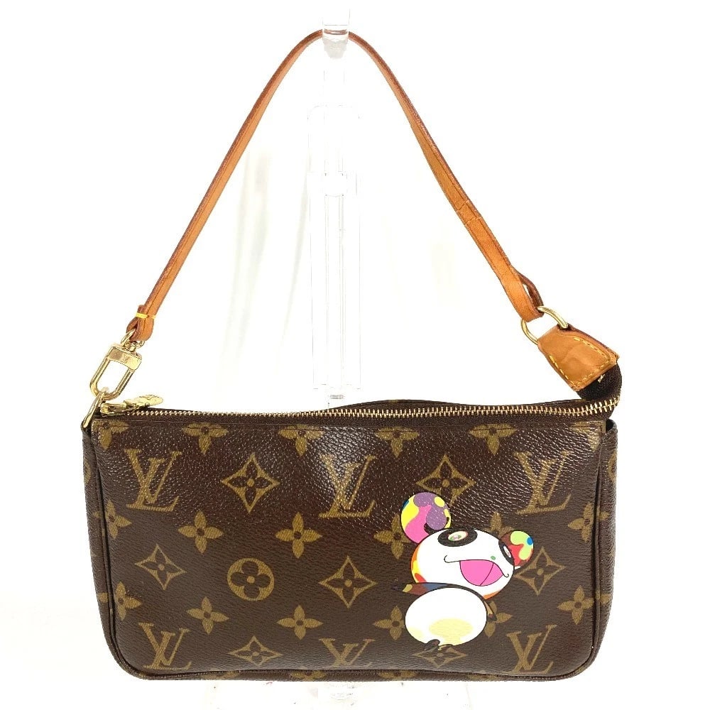 LOUIS VUITTON MONOGRAM PANDA POCHETTE ACCESSOIRES POUCH: LOUIS VUITTON Monogram Panda Pochette Accessoires Pouch Brand: Louis Vuitton Type/Style: Shoulder Bag Material: MonogramCanvas Color: BrownxMulticolore Size: W8.3?H4.7?D1.2inch / W21cm?H12cm?D3cm