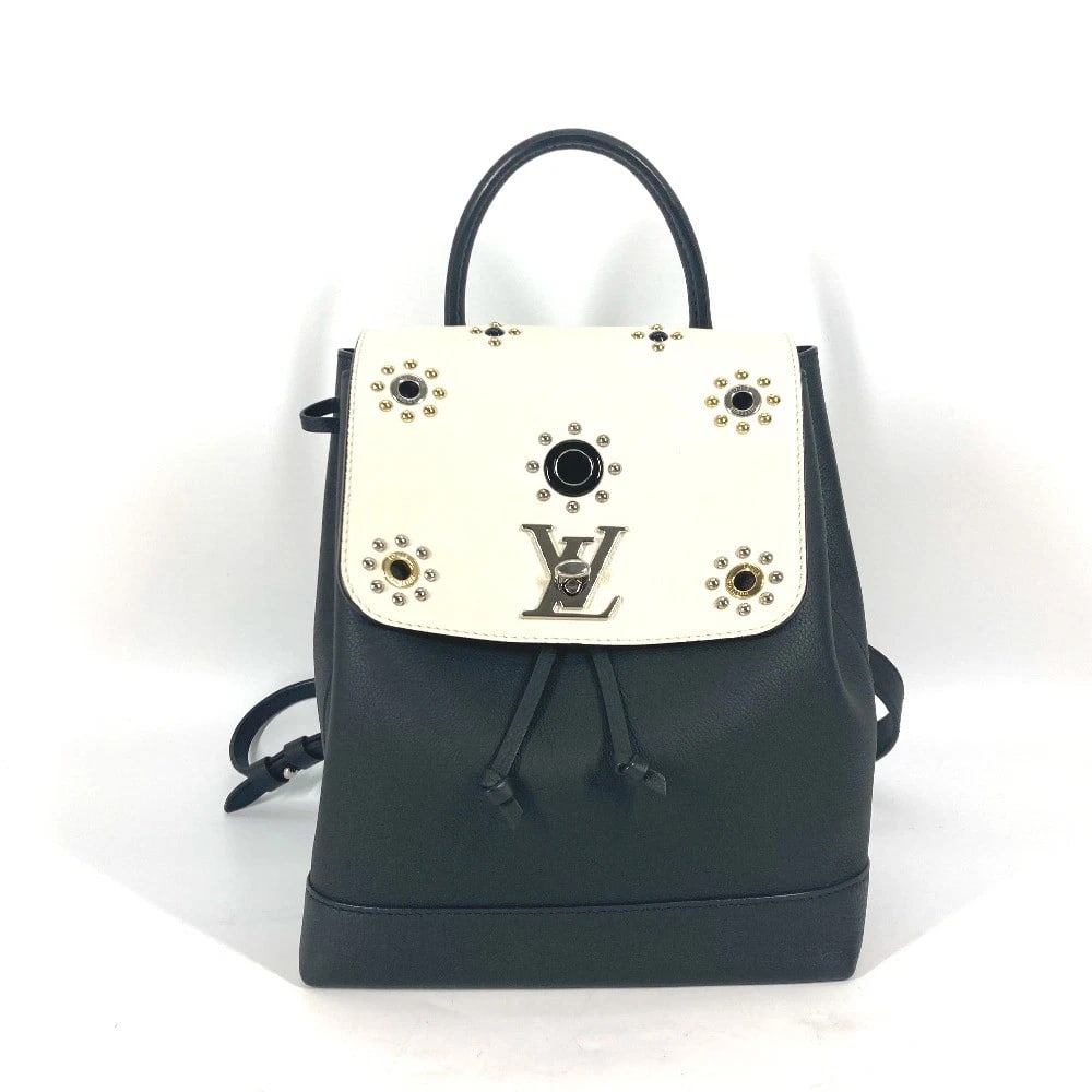 LOUIS VUITTON ROCK ME BACKPACK LEATHER BLACK/WHITE: LOUIS VUITTON Rock Me Backpack Leather Black/White Brand: LOUIS VUITTON Type/Style: Backpack Material: Leather Color: BlackxWhite Size: W8.3?H9.6?D4.7inch / W21cm?H24.5cm?D12cm Accessories: None <