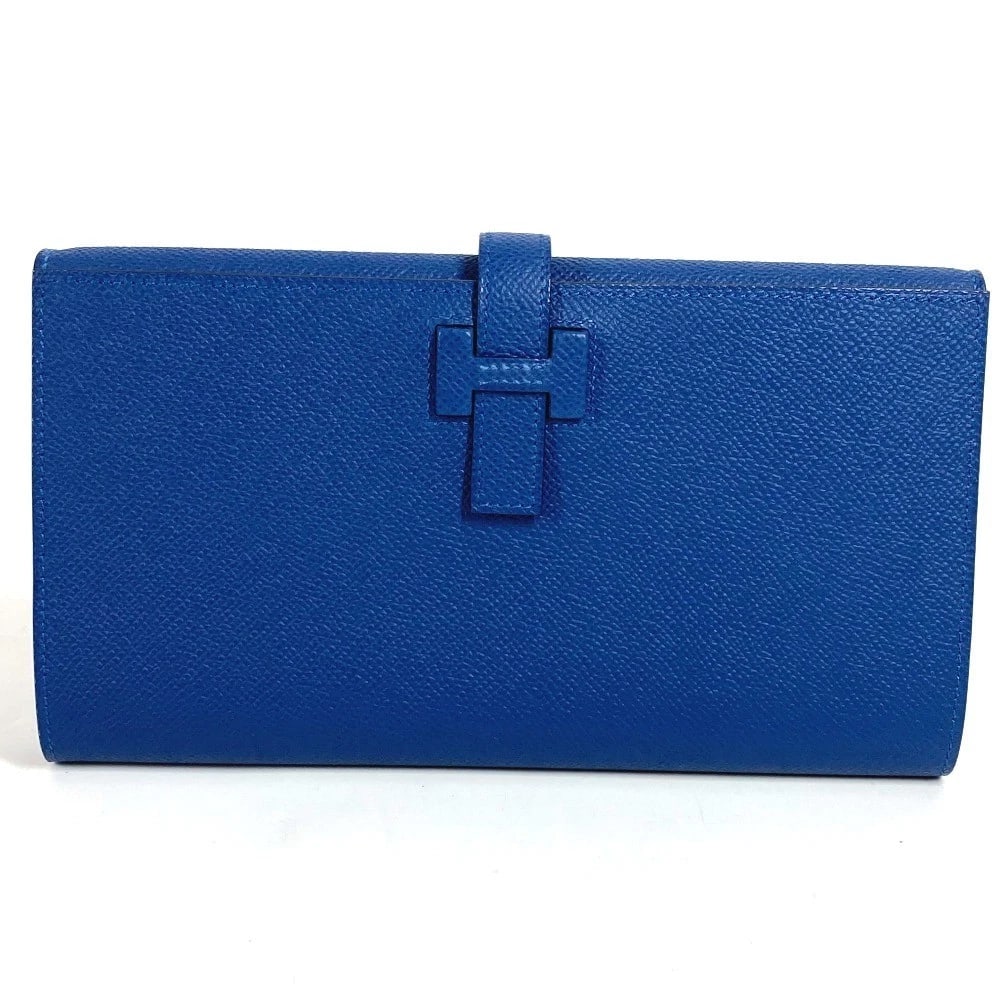 HERMES LOGO CLUTCH BAG LONG WALLET EPSOM BLUE: HERMES logo clutch bag Long Wallet Epsom blue Brand: HERMES Type/Style: Long Wallet Material: Epsom Color: blue Size: W8.3?H4.7inch / W21cm?H12cm Accessories: None Accessories Notice: When