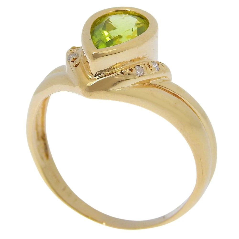 TEARDROP RING K18 YELLOW GOLD/CITRIN/DIAMOND: teardrop Ring K18 yellow gold/Citrin/diamond Brand: no brand Type/Style: Ring Material: K18 yellow gold, Main Stone Citrin/Natural Color: Gold Size: 7.8 US Accessories: None Accessories Notice: When