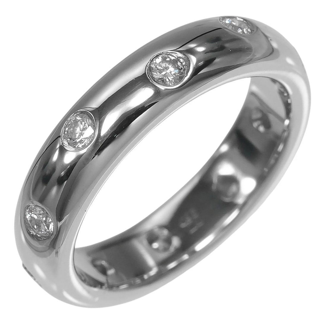 TIFFANY&CO. DOTS RING PT950PLATINUM/DIAMOND: TIFFANY&Co. Dots Ring Pt950Platinum/diamond Brand: TIFFANY&Co. Type/Style: Ring Material: Pt950Platinum, Main Stone Natural Color: Silver Size: 3.7 US Accessories: None Accessories Notice: