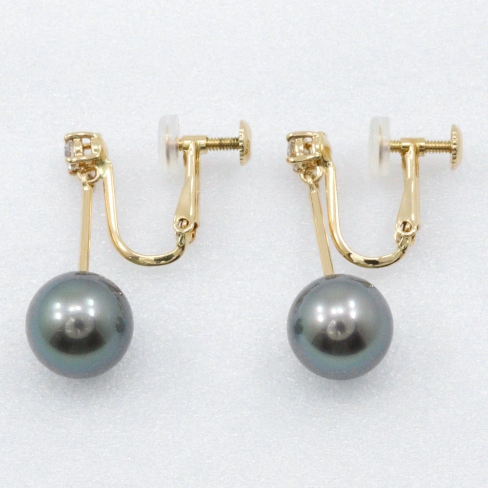 TASAKI PEARL EARRING K18 YELLOW GOLD/PEARL/DIAMOND: TASAKI Pearl Earring K18 yellow gold/Pearl/diamond Brand: TASAKI Type/Style: Earring Material: K18 yellow gold, Main Stone Natual Color: Gold Size: (CM) Pearl size?9.1?9.3?? Accessories: None