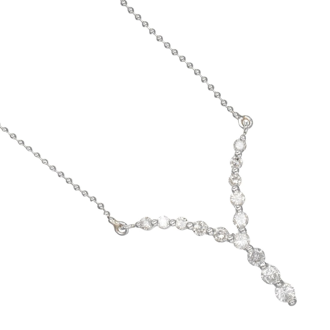 Y CHARACTER NECKLACE PT900PLATINUM/DIAMOND (1 of 2)
