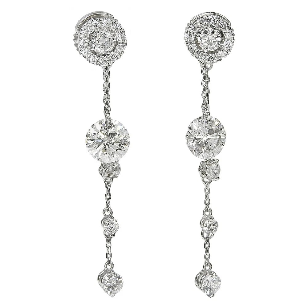 DESIGN CATCH PIERCING PT900PLATINUM/DIAMOND: Design catch Piercing Pt900Platinum/diamond Brand: no brand Type/Style: Piercing Material: Pt900Platinum, Main Stone Natual Color: Silver Size: (CM) 38mm x 6mm Post width?0.6mm Accessories: None <
