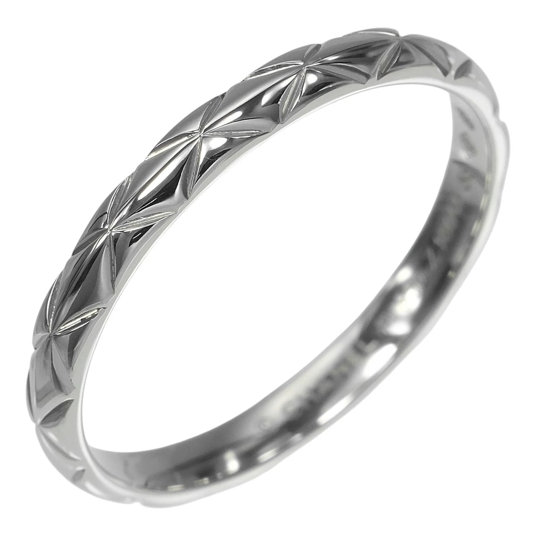 CHANEL MATELASSE SMALL RING PT950PLATINUM (1 of 3)