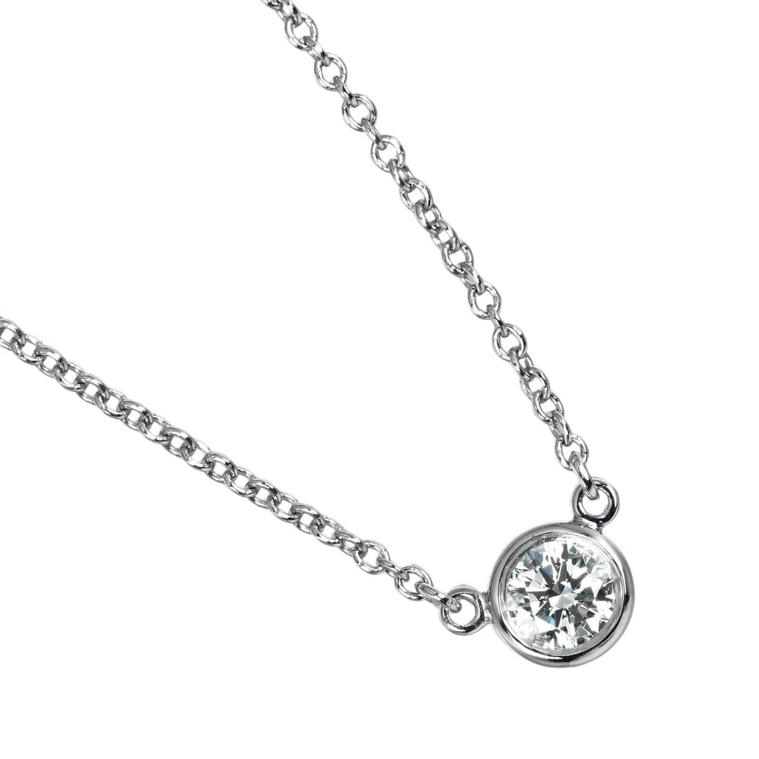 TIFFANY&CO. BY THE YARD NECKLACE: TIFFANY&Co. By the yard Necklace Brand: TIFFANY&Co. Type/Style: Necklace Material: Pt950Platinum, Color: Silver Size: (CM) Neck around?40cm Accessories: None Accessories Notice: When purch