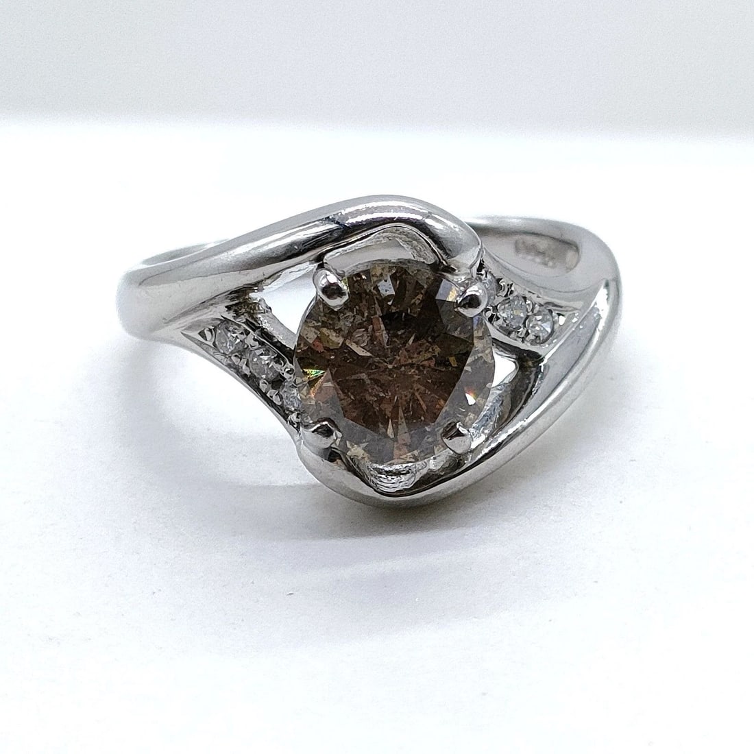 JEWELRY RING NATURAL DIAMOND WHITE GOLD (1 of 2)