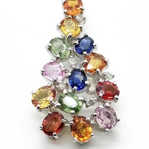 JEWELRY RING SAPPHIRE GOLD: Jewelry Ring Sapphire Gold Brand: Unbranded Type/Style: Pendant head Material: White gold, Main Stone Natural Color: White gold Size: Pendant Size : 3.23X1.73 cm / 1.27X0.68 inch Accessories: None