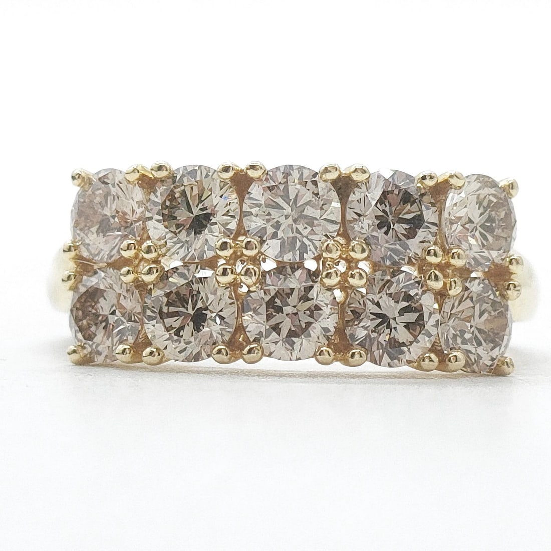 CHANEL EARRING GOLD: Chanel Earring Gold Brand: Unbranded Type/Style: Ring Material: Gold, Main Stone Natural Color: Yellow Gold Size: US 7 1/2 Accessories: None Accessories Notice: When purchasing pre-owned g