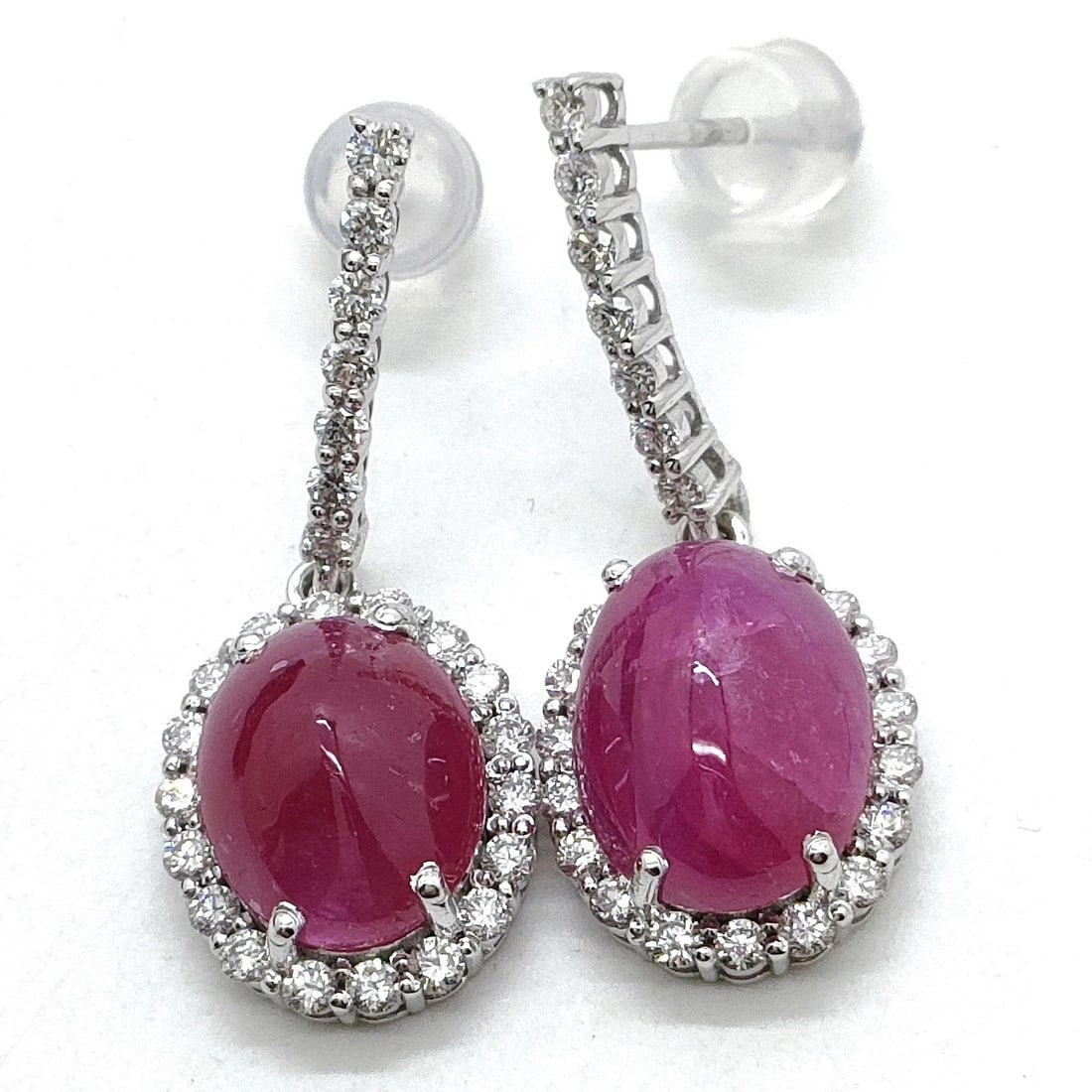 YVES SAINT LAURENT PENDANT NECKLACE: Yves Saint Laurent Pendant Necklace Brand: Unbranded Type/Style: Earring Material: White gold, Main Stone Ruby Natural Color: White gold Size: none Accessories: None Accessories Notice: When