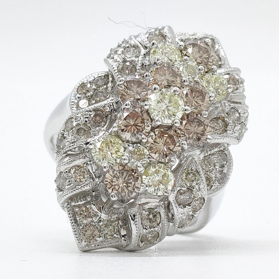 Jewelry Ring Natural Diamond White Gold (1 of 2)