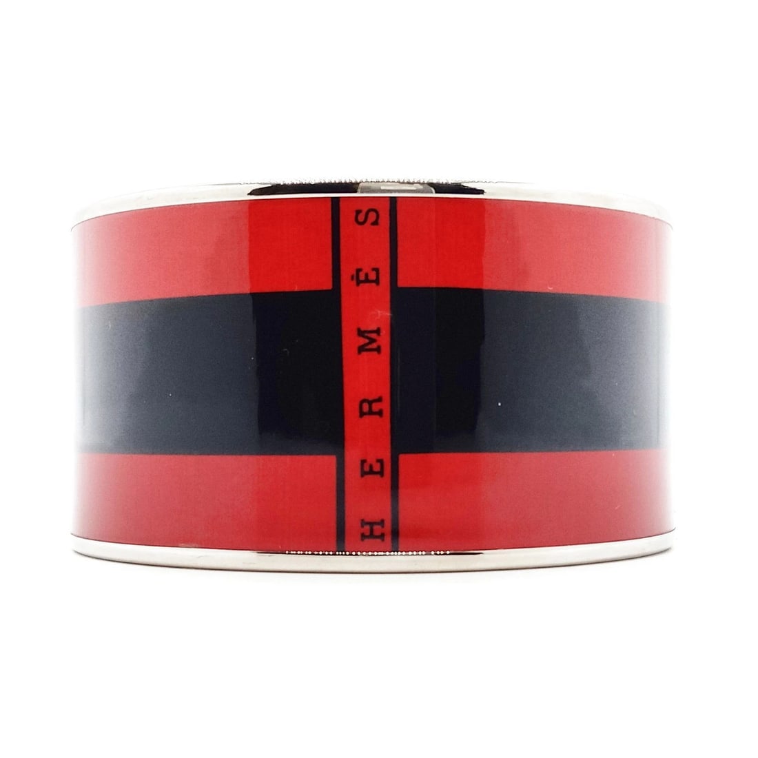 HERMES BANGLE REDS BLACK: Hermes Bangle Reds Black Brand: Hermes Type/Style: Bangle Material: Cloisonne Ware, Color: Reds Size: Length : 19 cm (approx) Accessories: None Accessories Notice: When purchasing pre-owne