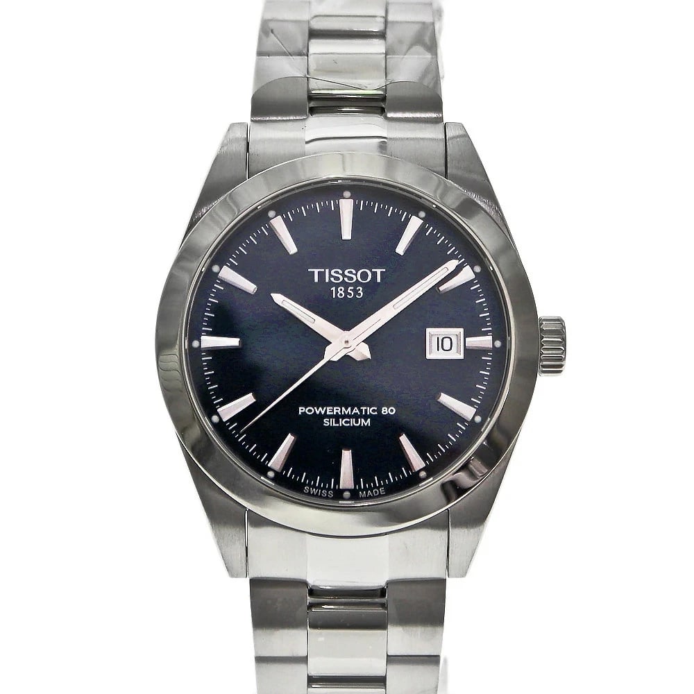TISSOT GENTLEMAN BLUE AUTOMATIC STAINLESS STEEL WATCH (1 of 5)