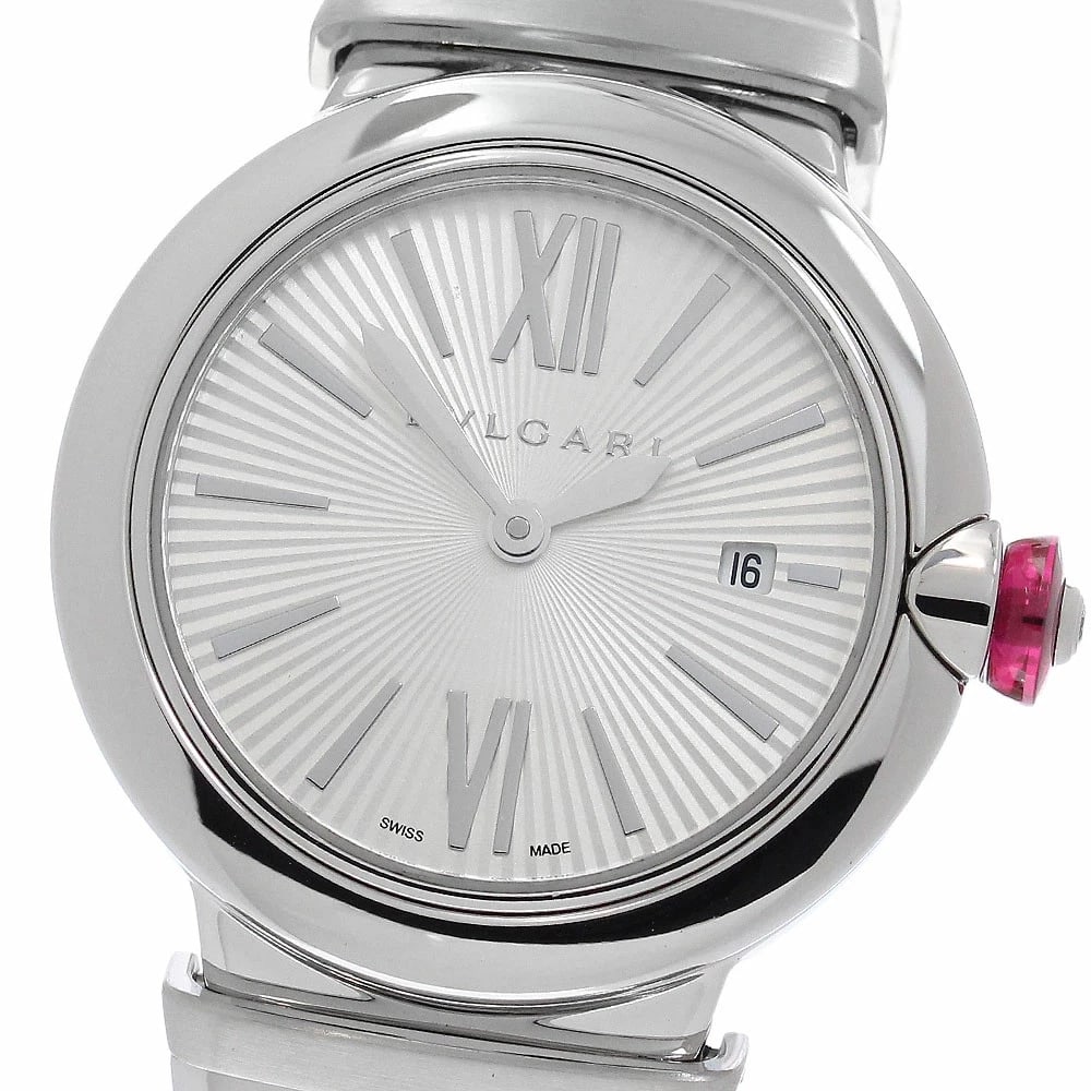 BVLGARI LUCEA QUARTZ MOVEMENT SILVER STAINLESS STEEL WATCH: Bvlgari Lucea Quartz Movement Silver Stainless Steel Watch Brand: BVLGARI Type/Style: Wristwatch Material: Stainless Steel Color: Silver dial Size: Case size: 28mm Wrist size: Approx. 14.5 + 0.8cm