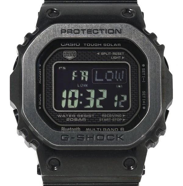 G-SHOCK AGED IP BLACK TOUGH SOLAR STAINLESS STEEL WATCH: G-Shock Aged Ip Black Tough Solar Stainless Steel Watch Brand: G-SHOCK Type/Style: Wristwatch Material: Stainless Steel Color: Black dial Size: Case size: 43.2mm Accessories: None Accessor