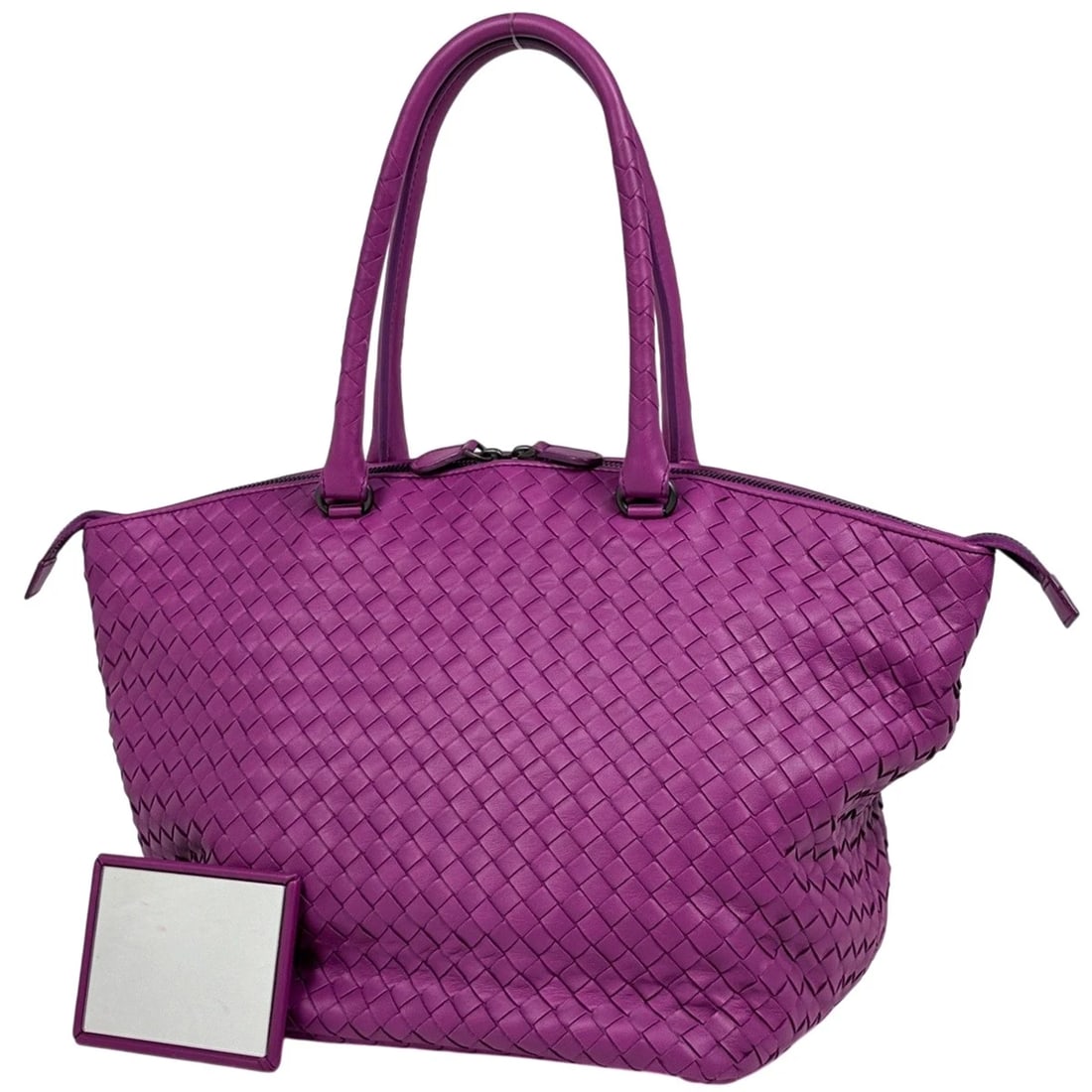 BOTTEGAVENETA INTRECCIATO TOTE BAG TOTE BAG LEATHER: BOTTEGAVENETA Intrecciato Tote Bag Tote Bag leather Brand: BOTTEGAVENETA Type/Style: Tote Bag Material: leather Color: Purple Size: Width 26.5cm(10.4") Height 27cm(10.6") Depth 22cm(8.7") Accessor